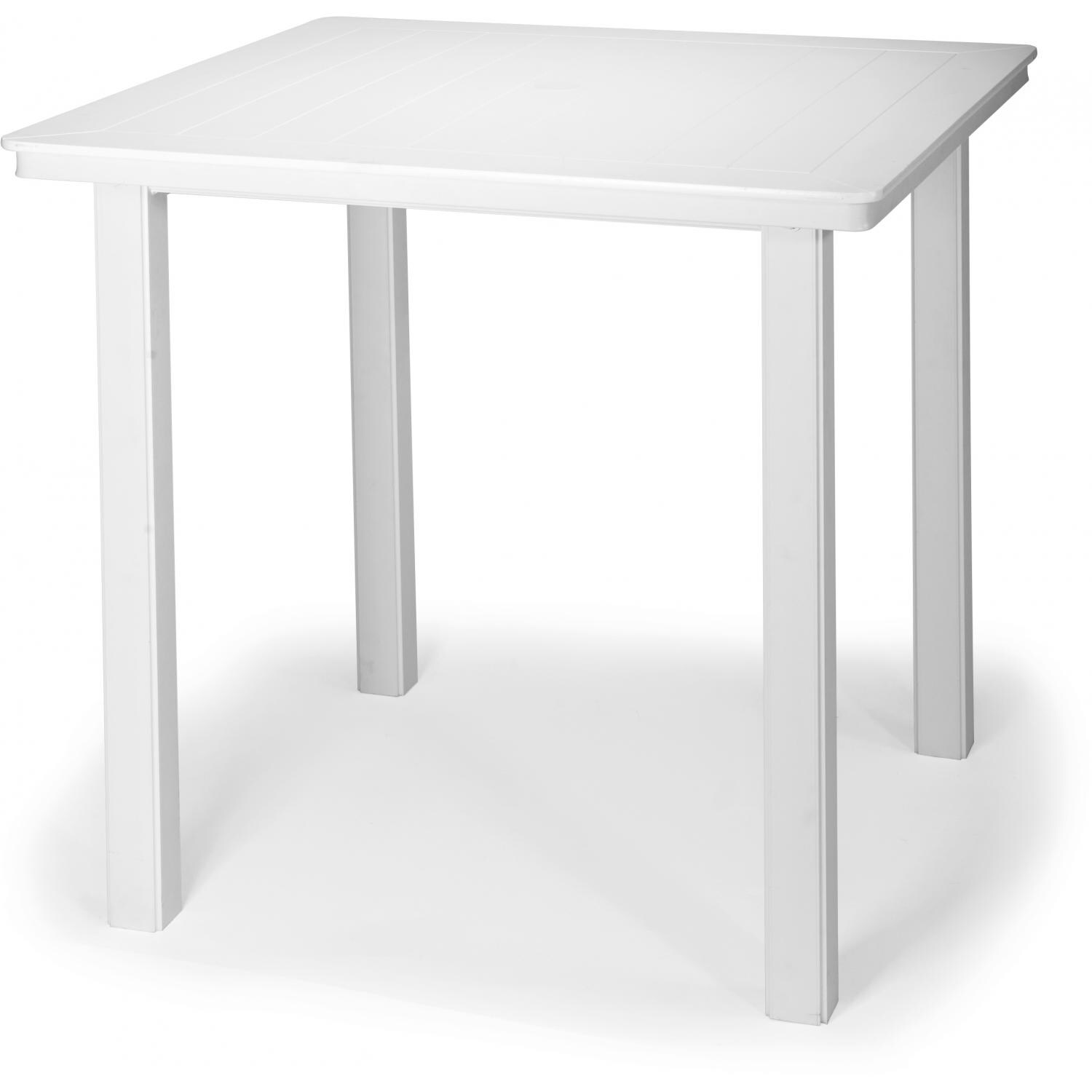 Telescope Casual 42 Inch Square MGP Outdoor Counter Height Bar Table - Textured Snow