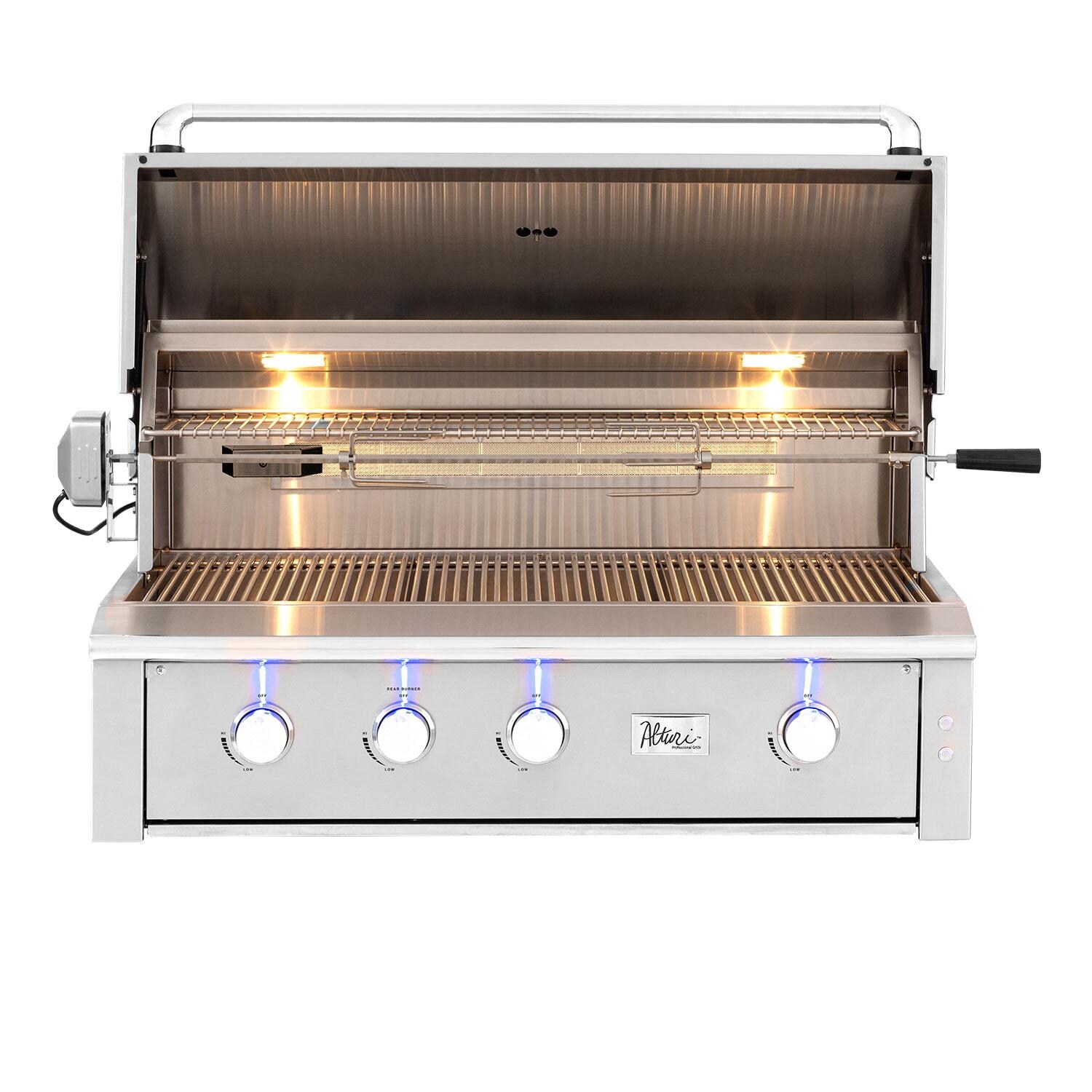 Alturi ALT42T-LP 42-in Built-In Propane Grill - Open - White Background thumbnail