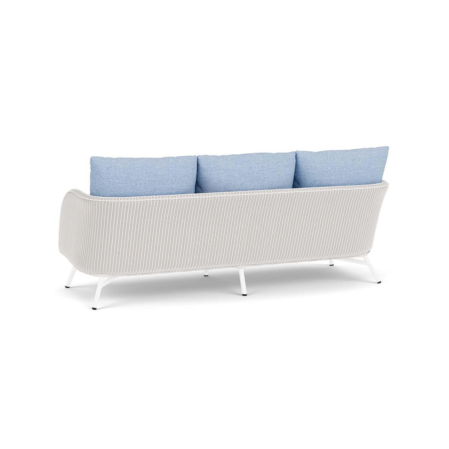 Lloyd Flanders Essence Sofa W/Demo Skyway Fabric - White Finish - Back Left thumbnail