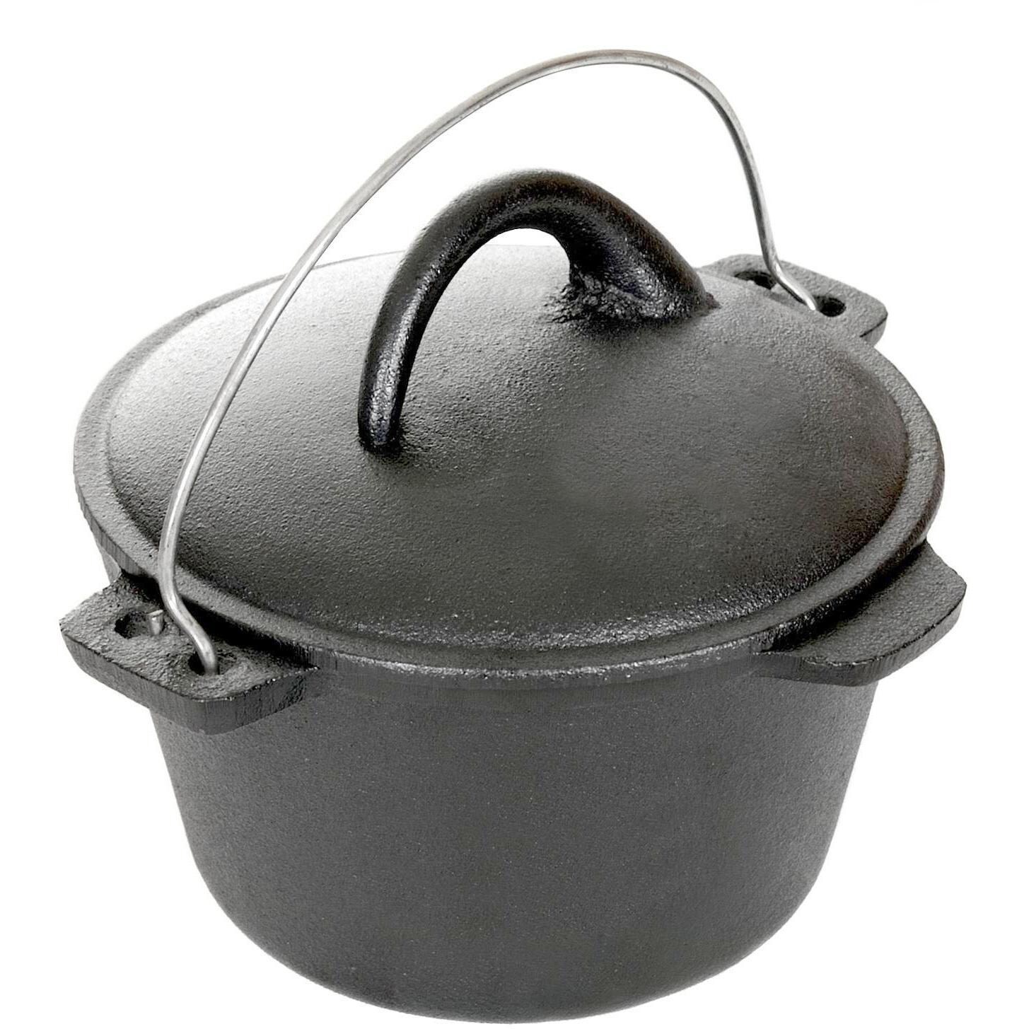 Cajun Cookware 1-Quart Unseasoned Cast Iron Dutch Oven - GL10485B thumbnail