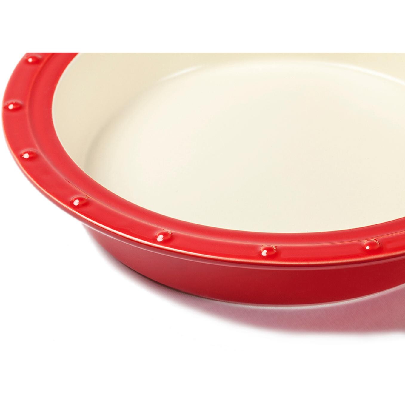Fornetto Ceramic Deep Dish Pie Pan - Side Angle View thumbnail