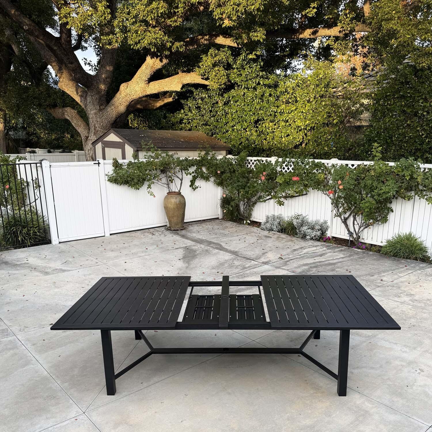 Atlantis 118-in Antique Bronze Aluminum Dining Table by Darlee - Extending - Lifestyle thumbnail