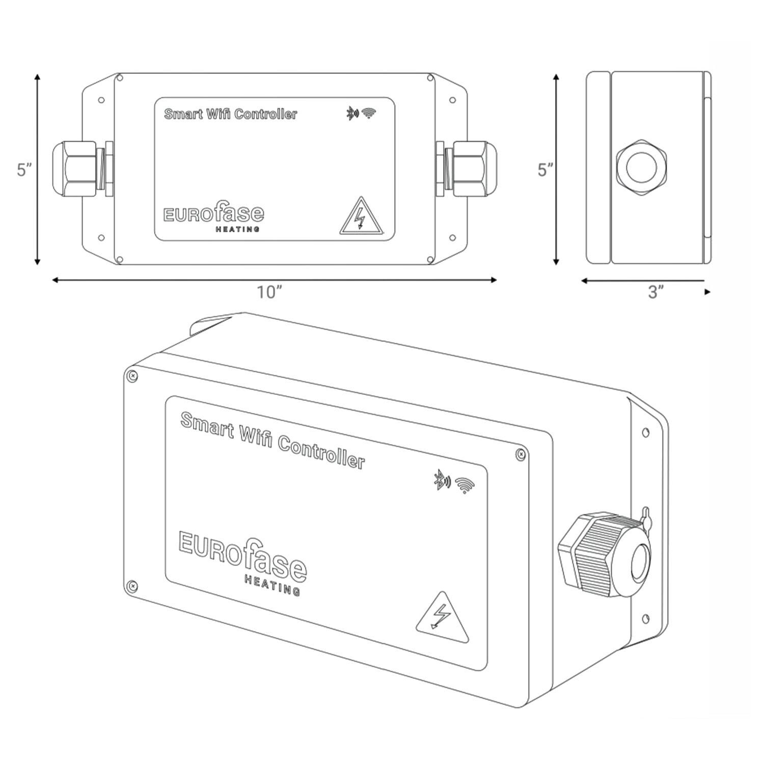 Eurofase EFIKWSM WiFi and Bluetooth Smart Controller - Dimensional thumbnail