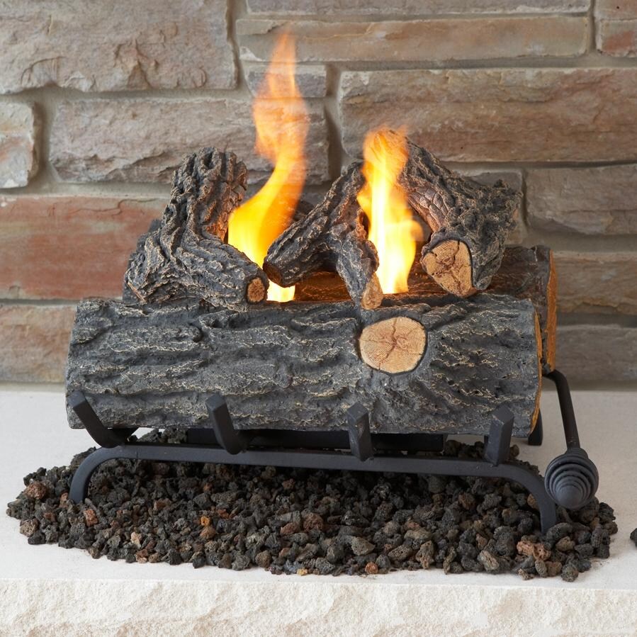 Real Flame 18 Inch Gel Fuel Log Fireplace Conversion Set Oak