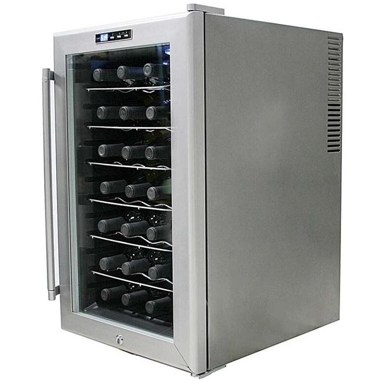 Whynter WC-28S SNO 28 Bottle Lockable Wine Cooler Side Detail