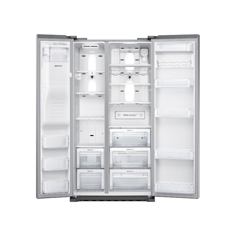 Samsung 36-Inch 22 Cu. Ft. Side By Side Counter Depth Refrigerator - Stainless Steel - Open thumbnail