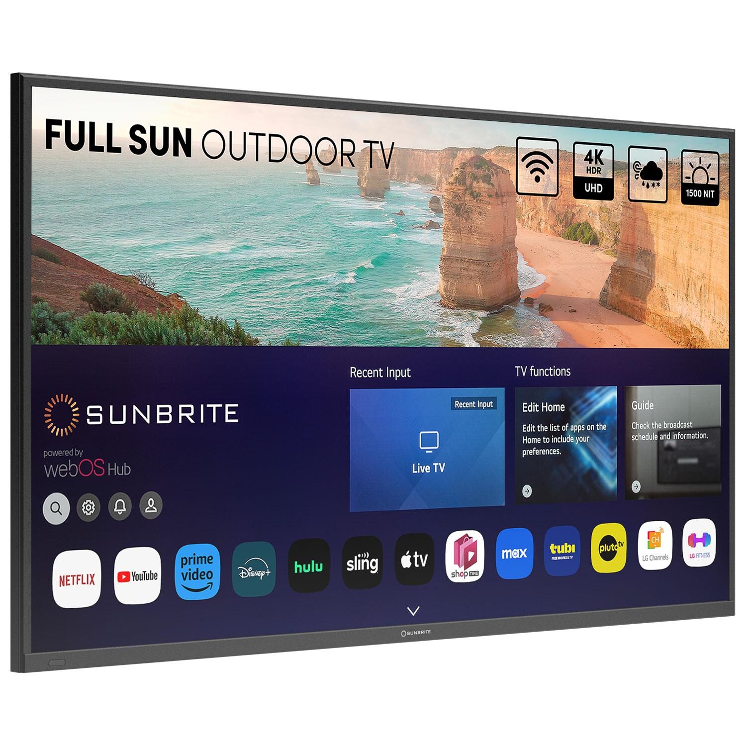 SunBriteTV SB-FS-65-BL Solis Series 65-in Full Sun 4K UHD HDR Outdoor TV - Right View - White Background thumbnail
