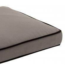 Sunbrella Canvas Charcoal Large Outdoor Replacement Seat Cushion W/ Black Piping By BBQGuys