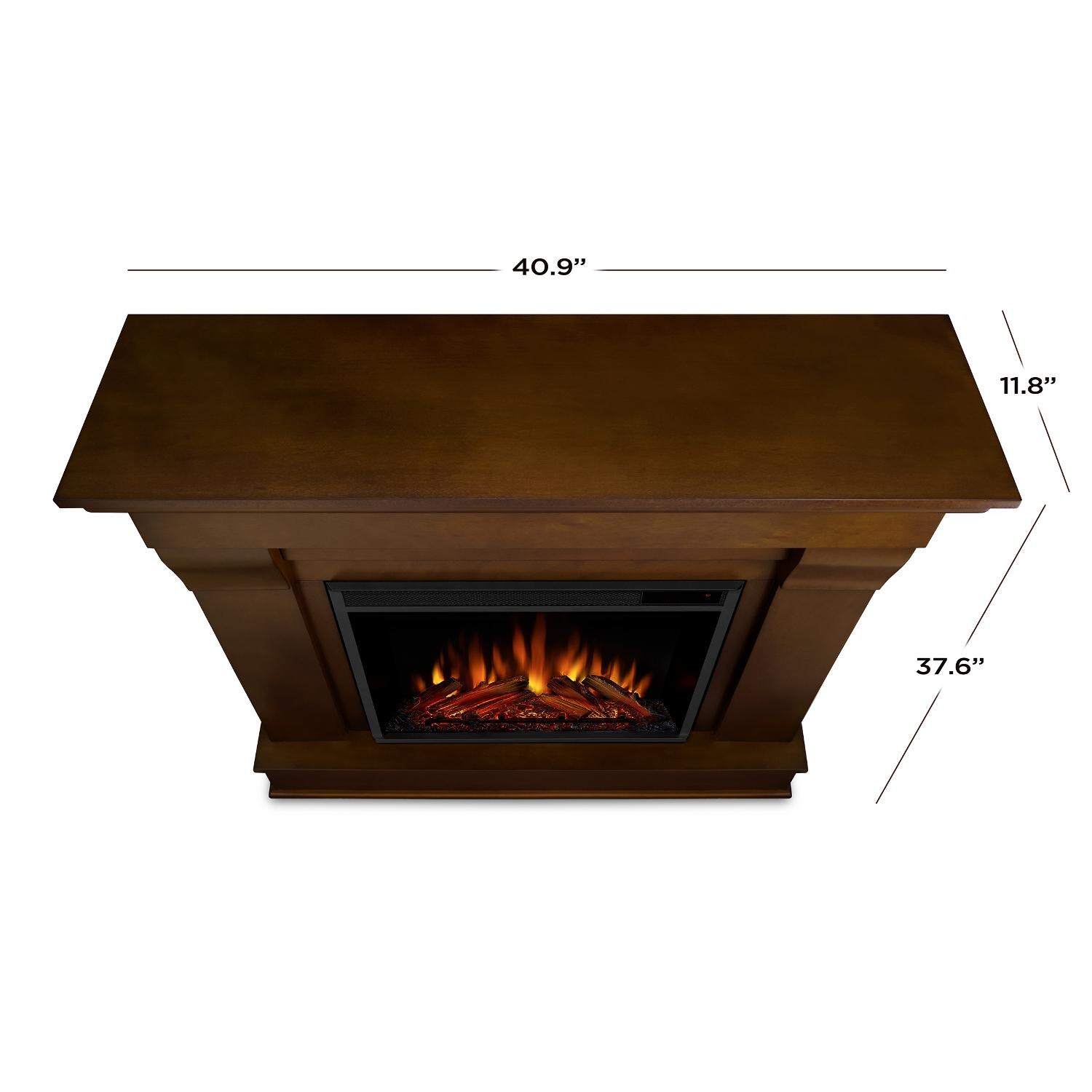 Real Flame - 5910E-E - Chateau 40-Inch Electric Fireplace With Mantel - Espresso - Overall Dimensions thumbnail
