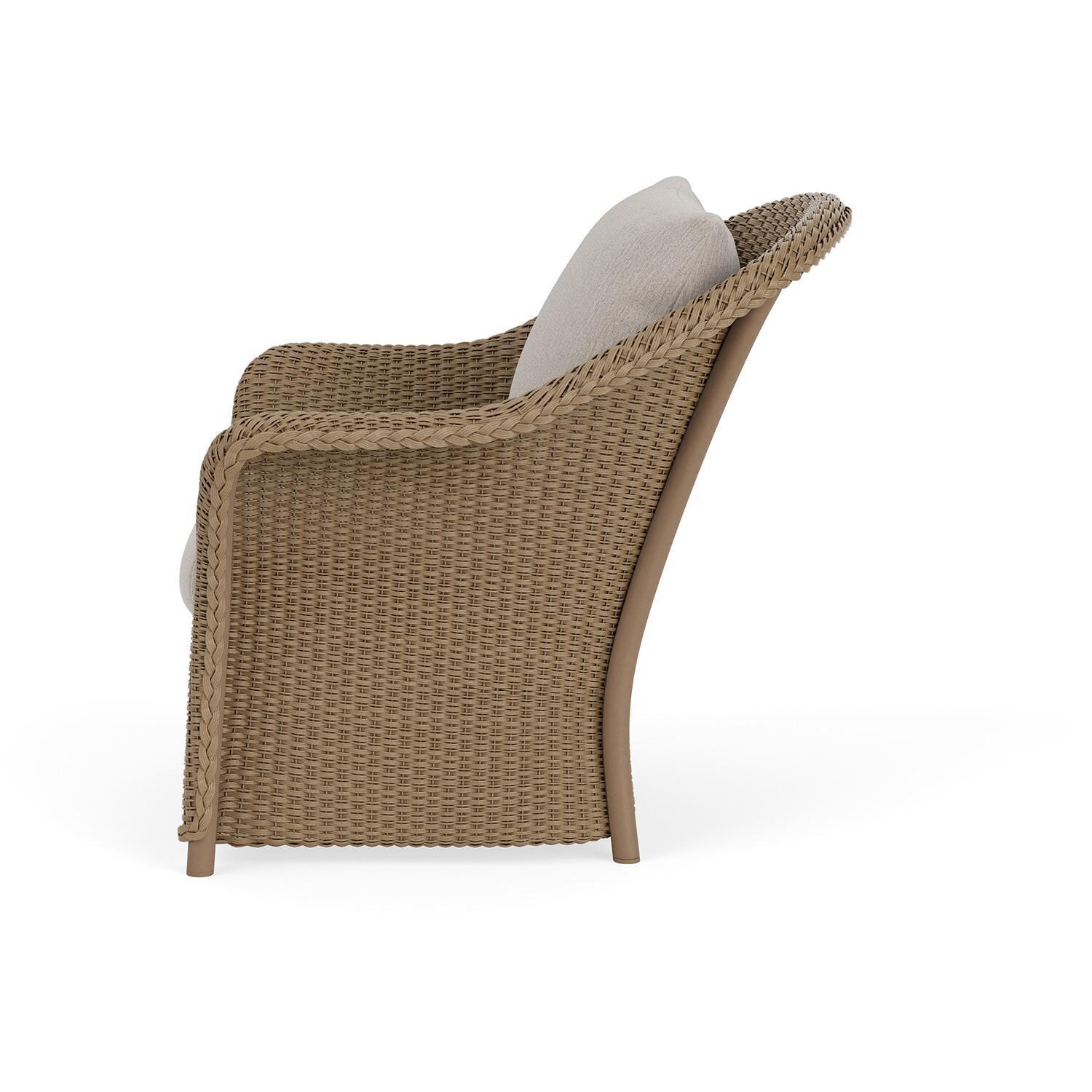 Lloyd Flanders Weekend Retreat Lounge Chair in Fawn Finish W/ Remy Cloud Fabric - Side thumbnail
