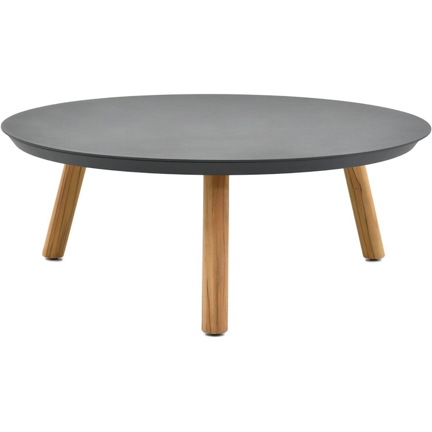 Dekka 5 Pc Seating Set W/ Grey Cushions in Wood By Lakeview Outdoor Designs - Coffee Table - White Background thumbnail