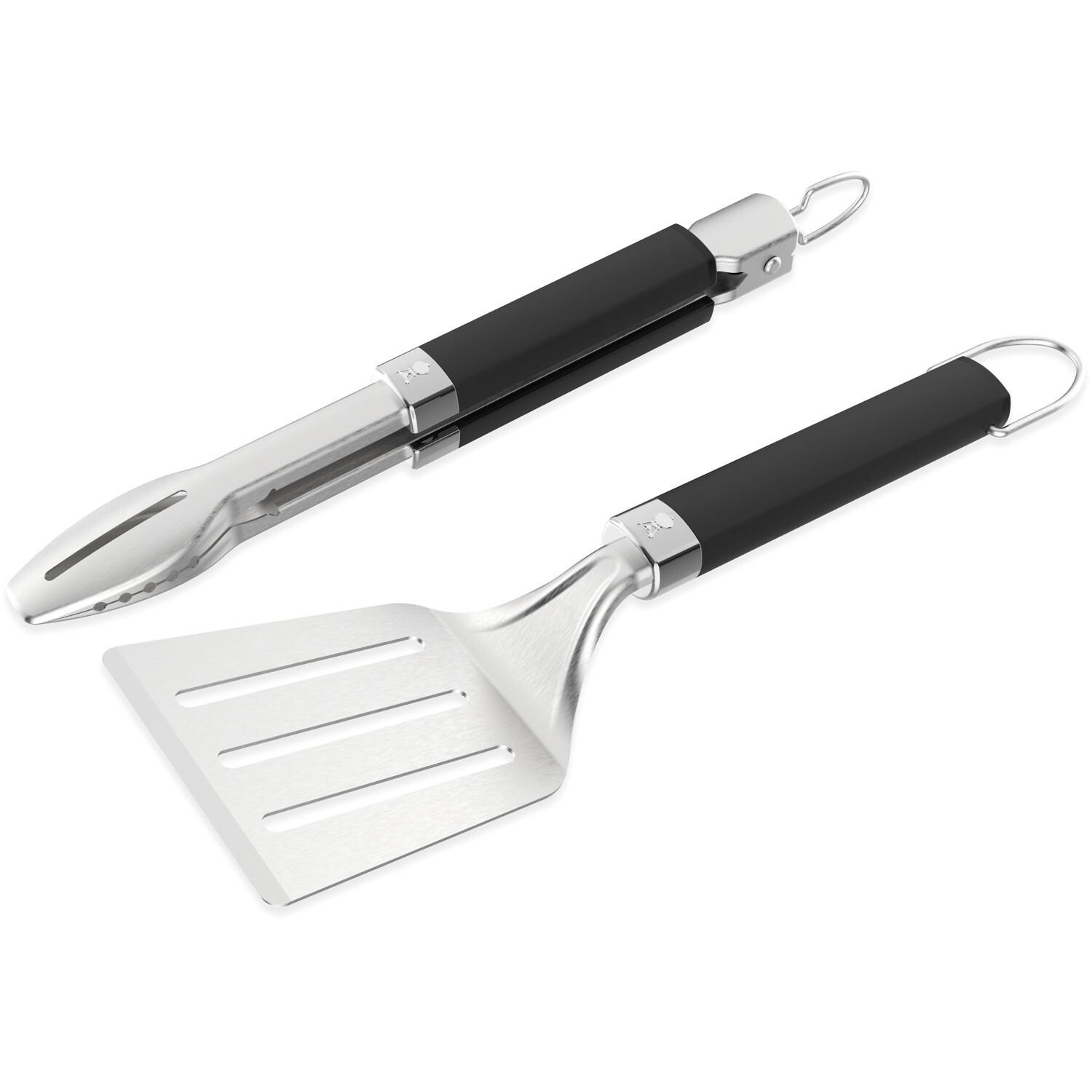 Weber 3400213 2 Pc BBQ Tool Set - Angled Right - White Background thumbnail