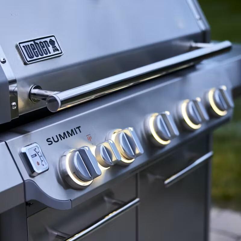 Weber Grills 1500028 Weber Summit FS38 S Propane Gas Grill - Stainless Steel - Panel Close Up - Detail thumbnail