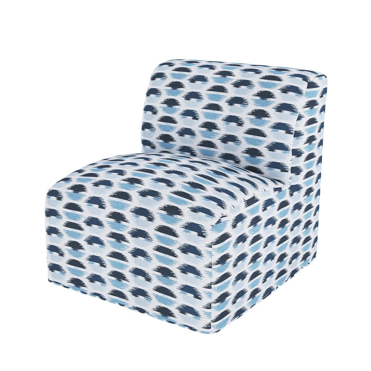 Lakeview NC2001-5PC-ED Pine Valley 5 Pc Recycled Plastic Seating Set in Blue/Escape Denim - Chair - White Background thumbnail