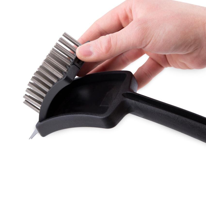 GrillPro Coil Spring Grill Brush w/ Replacement Head - 77900 - Attaching Head - White Background thumbnail
