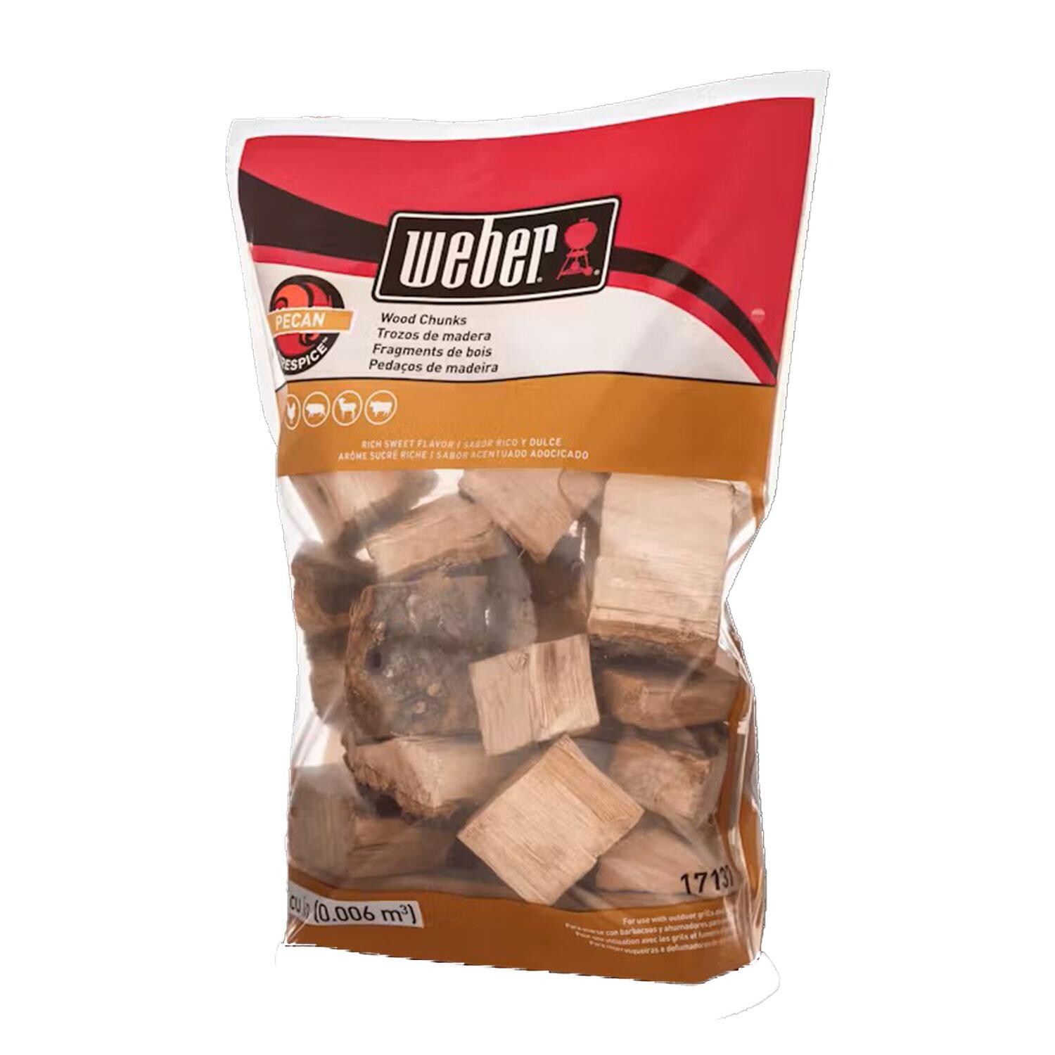 Weber 17137 Pecan Burning Wood Chunks - Packaging - White Background thumbnail