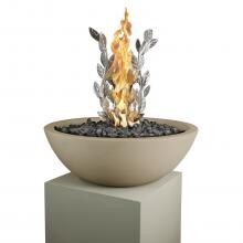 The Outdoor Plus 16-Inch Stainless Steel Burning Bush Ornamental Fire Pit Burner - 1/2-Inch Male Connection - OPT-BB image