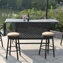 Darlee Series 60 5 Piece Cast Aluminum Patio Party Bar Set image