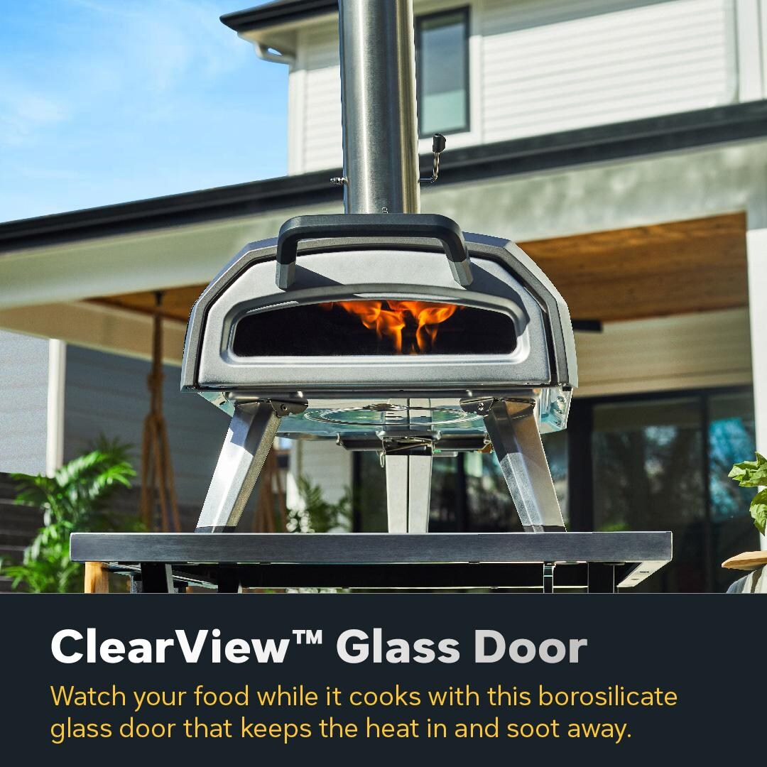 Ooni UU-P30300 Karu 2 Countertop Wood-Fired Pizza Oven - Clear Glass Door - Detail thumbnail