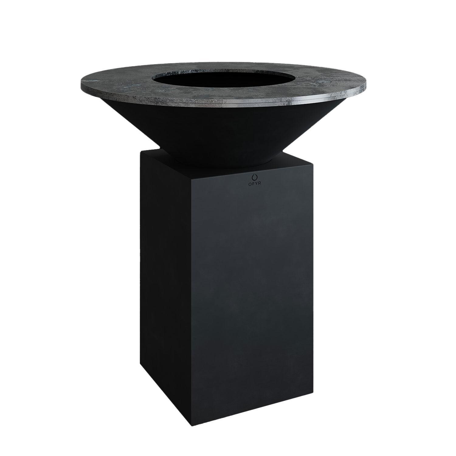 OFYR OCB-85 Classic Black 85 35 Inch Wood-Fired Flat Top Grill - Display - White Background thumbnail