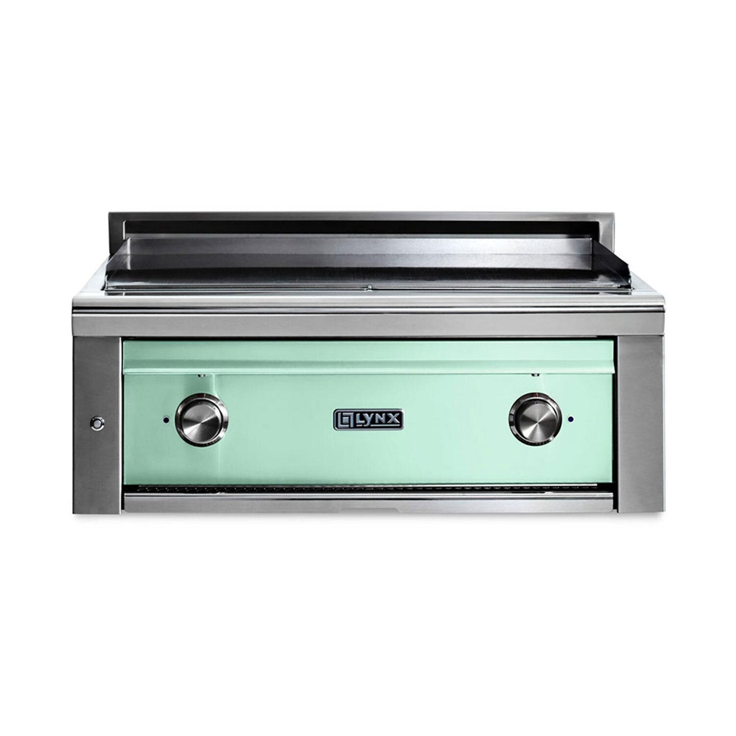 Lynx L30AG-SUNG Asado 30 Inch Built-In Natural Gas Flat Top Grill in Surf - Display - White Background thumbnail