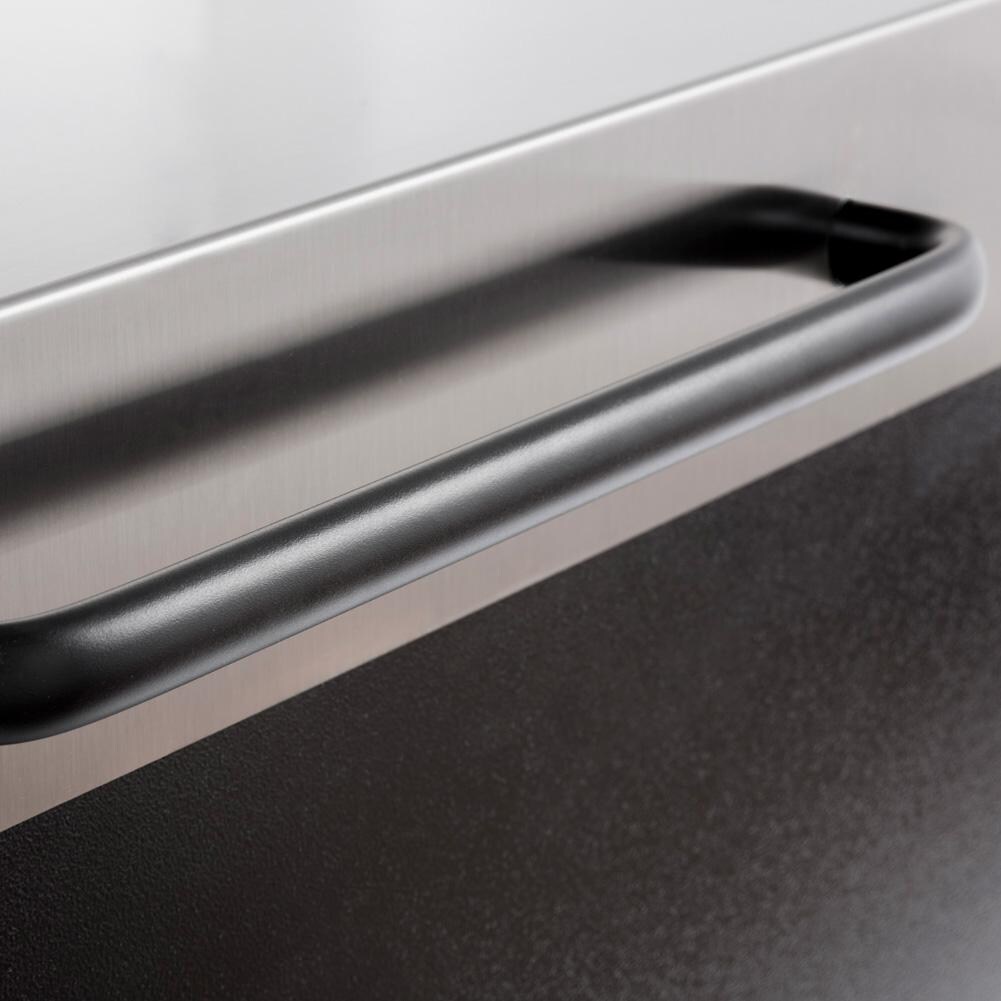 Alfa ACTAVO-MINI-SBL 28-Inch Stainless Steel Multi-Functional Base & Prep Station - Silver Black - Handle - Detail thumbnail