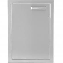 BBQGuys Sonoma Series 14-Inch Stainless Steel Left-Hinged Single Access Door - Vertical