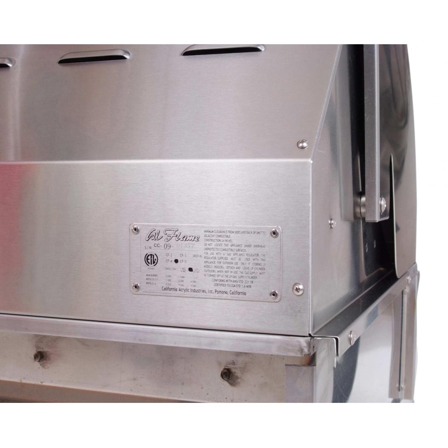 Cal Flame G3 3 Burner Built-In Natural Gas Grill - Rear View thumbnail