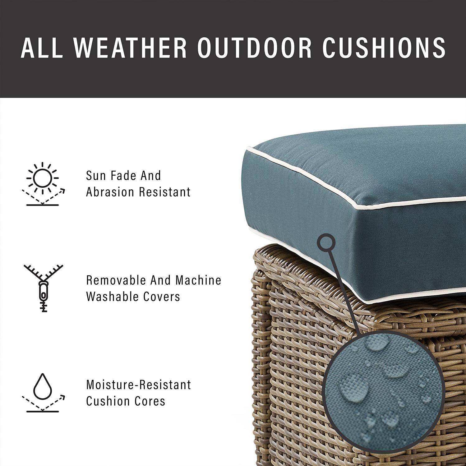 Ultimate Patio UP-92419WB-NV 3Pc Wicker Outdoor Sofa Patio Furniture Set in Navy - Cushion Weather Resistant - Diagram thumbnail