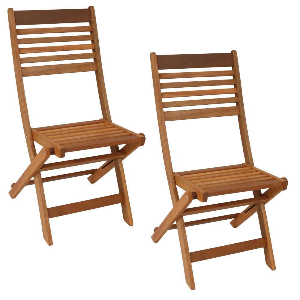 Ultimate Patio Meranti Wood Outdoor Folding Patio Chairs - Full Set - White Background thumbnail