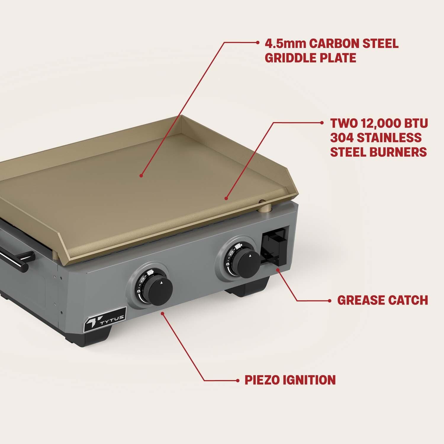TYTUS TDT-GHS-GGRD Emberwood Propane Gas Griddle - Features - Detail thumbnail