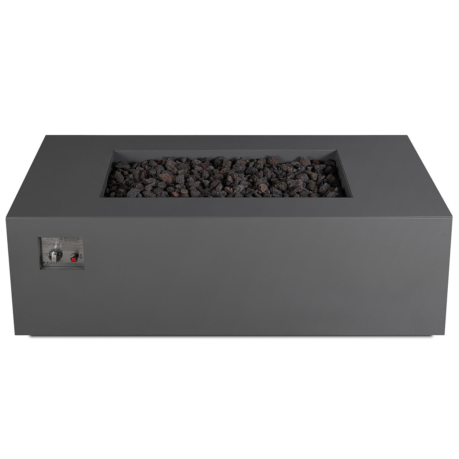 Lakeview Outdoor Designs SC2050NG-SLTE Lakeview Outdoor Designs Covewood 58-inch Rectangle Natural Gas Fire Table - Slate - Top View thumbnail