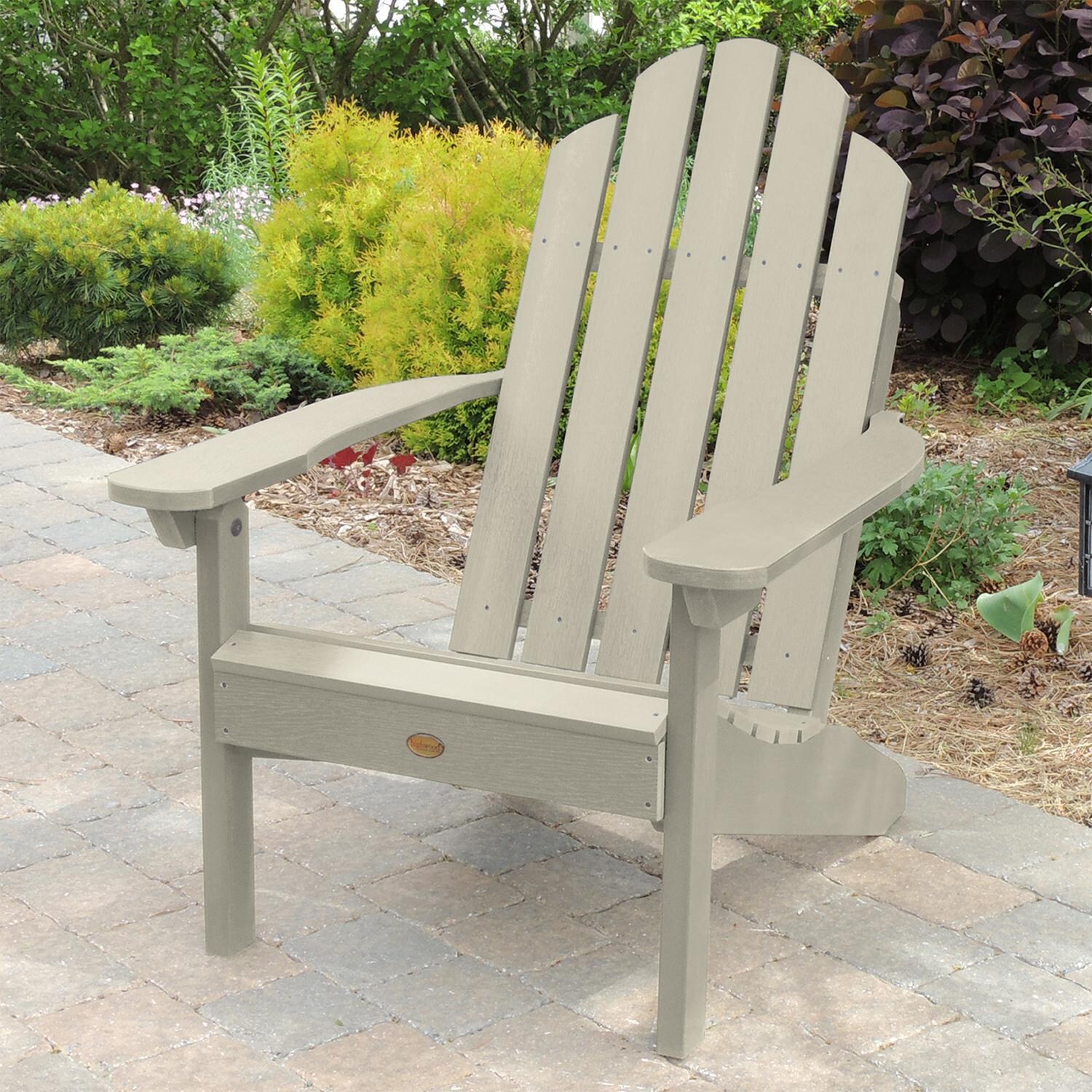 Paradise Key Recycled Plastic Adirondack Chair in Whitewash by Lakeview Outdoor Designs
