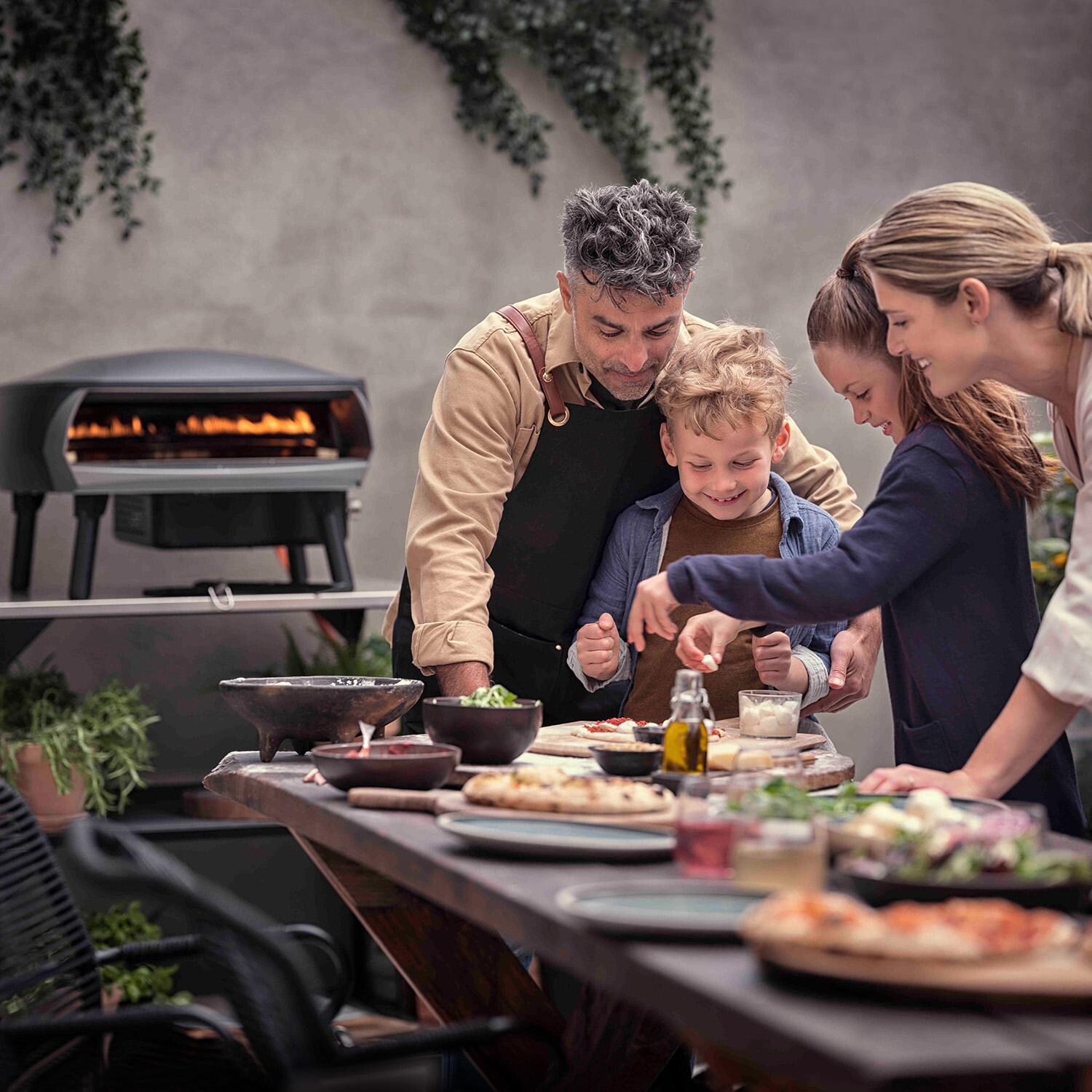 Witt 80650064 Etna Rotante Propane Pizza Oven - Matte Graphite - (Shown in Matte Black) - Lifestyle thumbnail