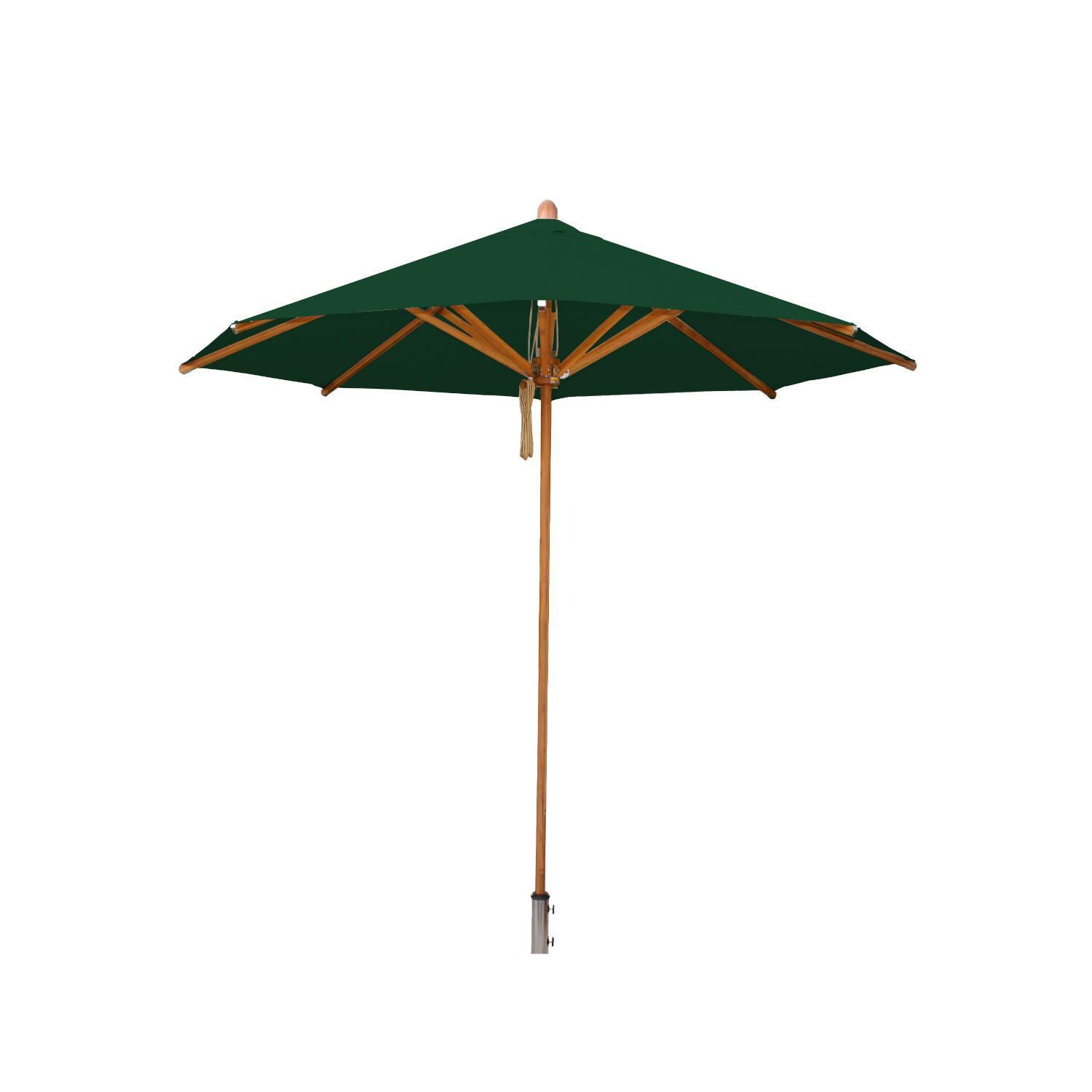 Bambrella Levante 8 1/2 Ft. Round Market Umbrella With Forest Green Canopy (Umbrella Base Not Included) thumbnail