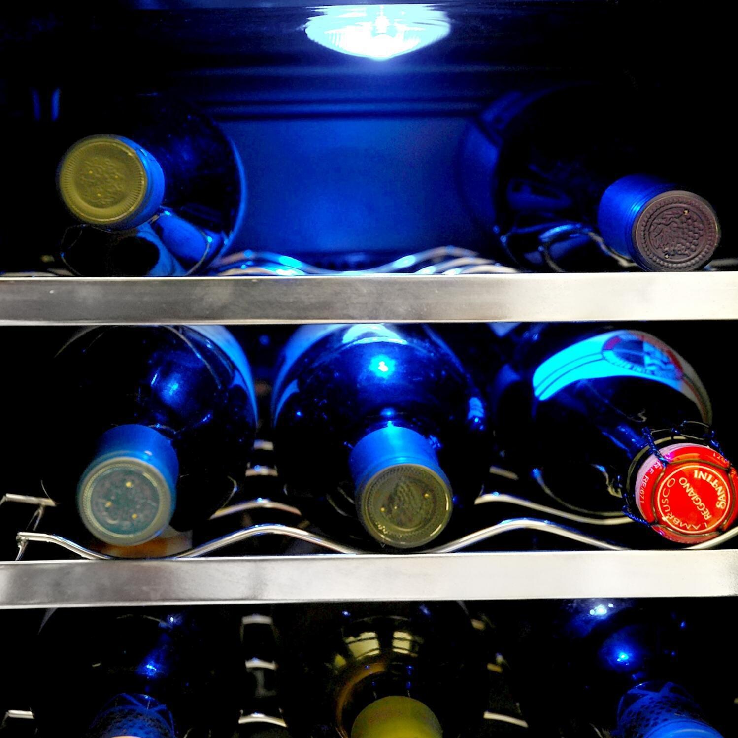 NewAir 28 Bottle Freestanding Thermoelectric Wine Cooler - AW281E - Holds 28 Bottles thumbnail