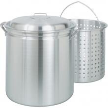 Bayou Classic Pots With Basket 34 Quart Aluminum Steam/Boil/Fry Stock Pot image