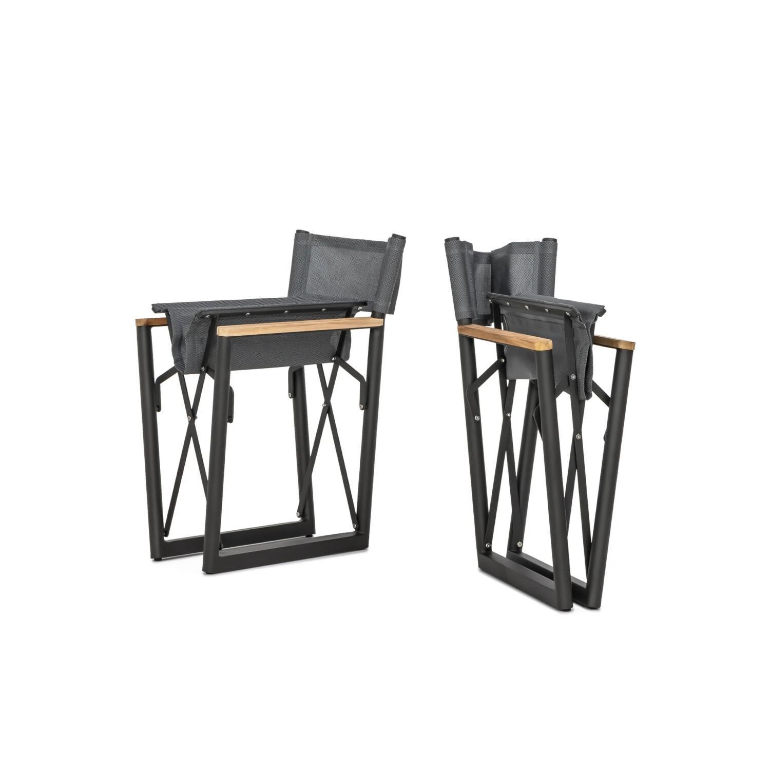 Teak + Table Barbados/Cayman Expansion 9 Piece Dining Set - Chair Folded - White Background thumbnail