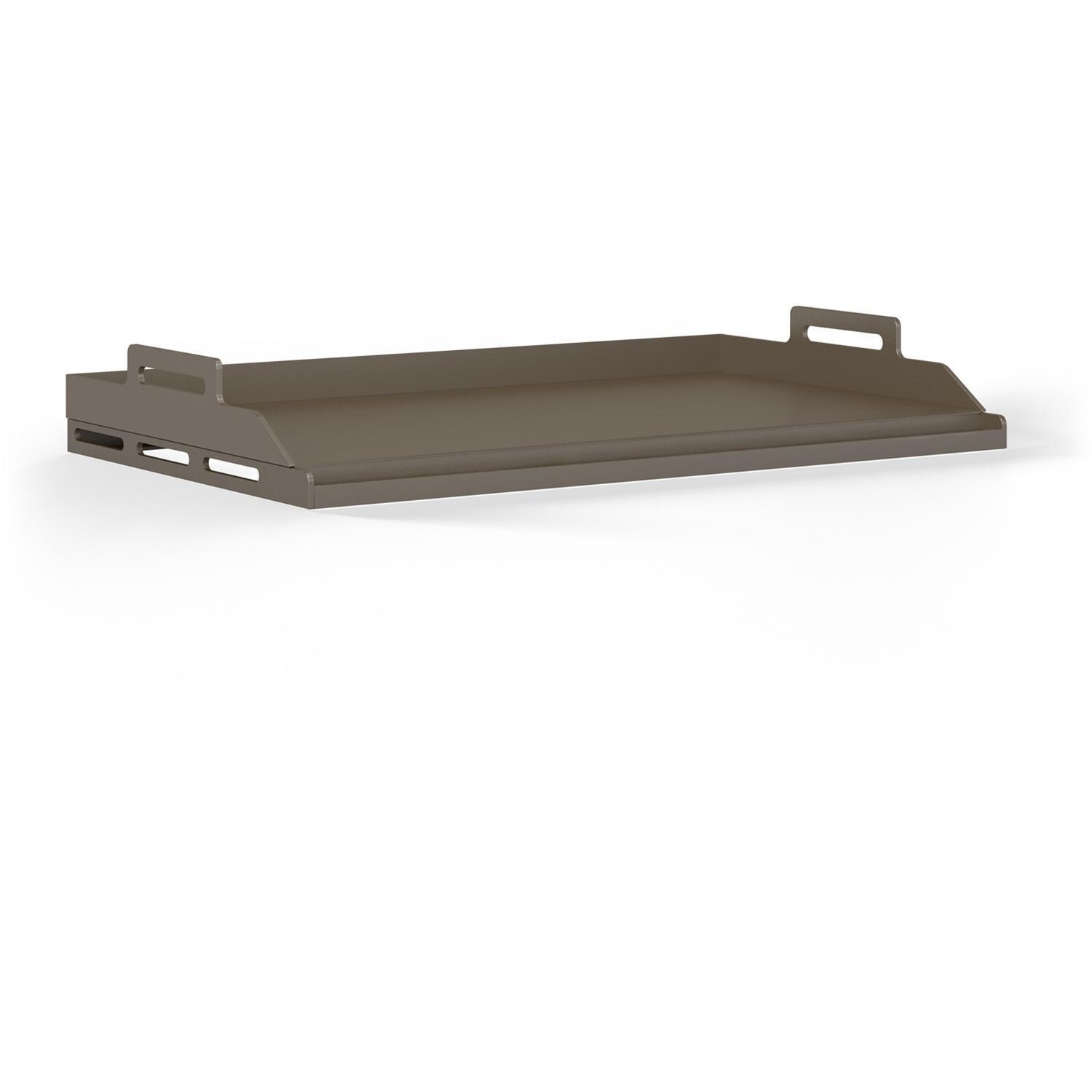 TYTUS Fresno Series 5-Burner Propane Island Grill in Gunmetal w/ Cover & Griddle - Oil-Coated Steel Griddle Insert - Angled -  White Background thumbnail