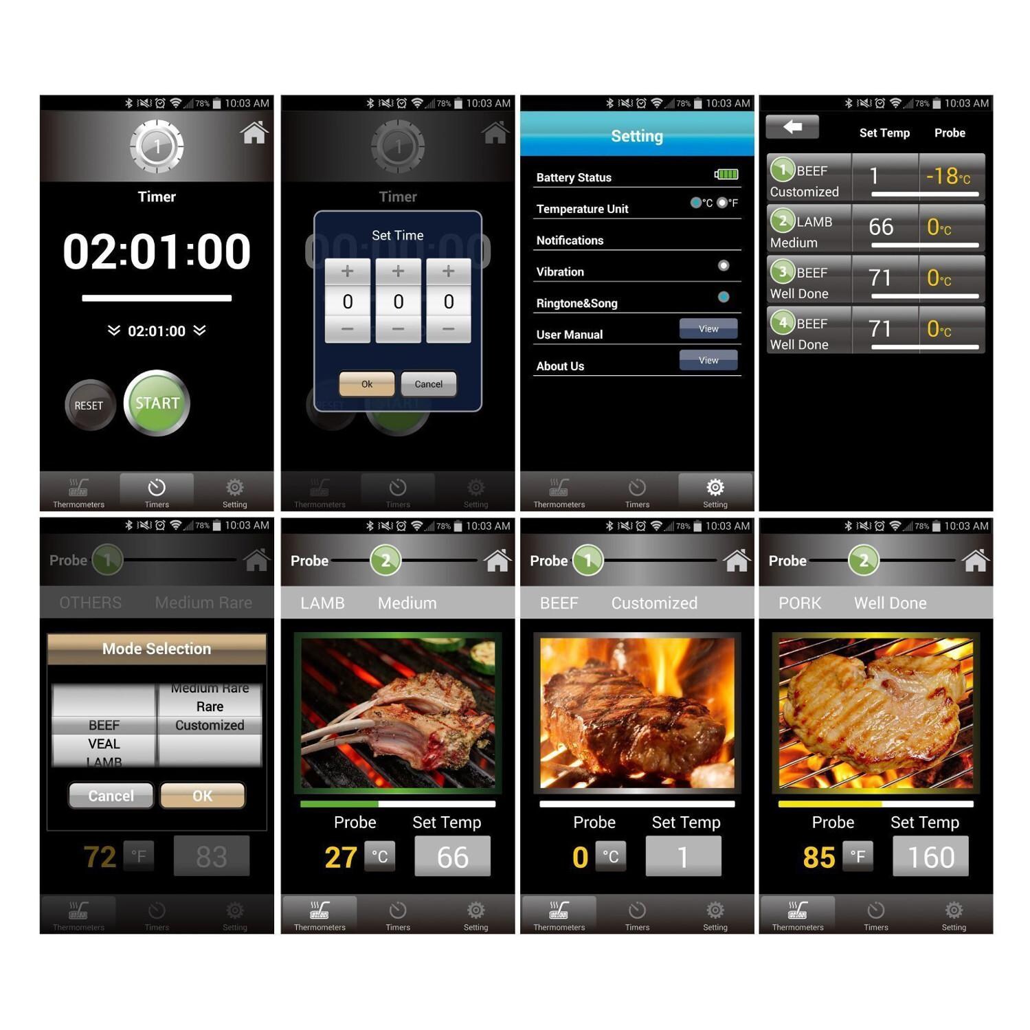 Maverick RediChek AppEnabled iChef Bluetooth BBQ Thermometer With Two