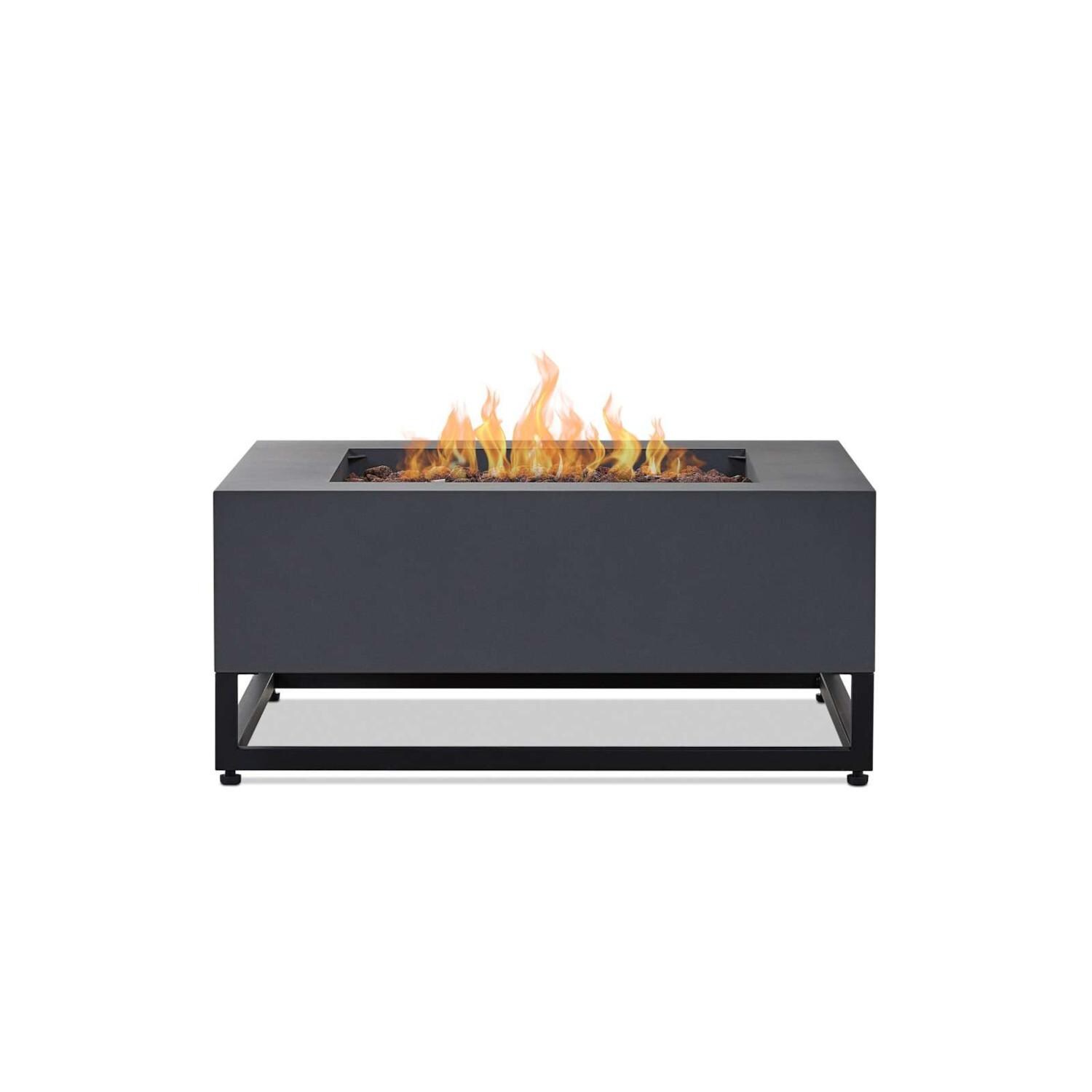Lakeview SCC966LPWSLT Craft Bay 36-Inch Square Propane Fire Table w/ NG Conversion Kit - Weathered Slate - Front View thumbnail