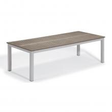 Travira 103 X 42 Inch Rectangular Aluminum Patio Dining Table W/ Tekwood Vintage Top By Oxford Garden