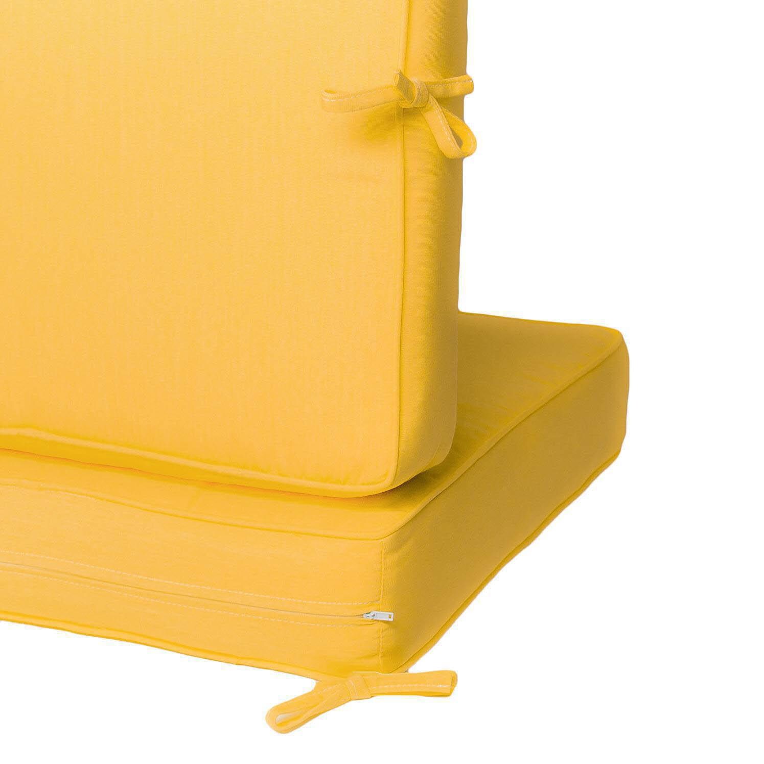 Small Replacement Sofa Cushion Set With Piping - Tie And Zipper Detail thumbnail