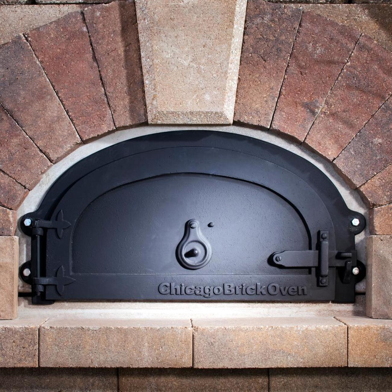 Chicago Brick Oven CBO-O-KIT-750 Built-In Wood Fired Residential Outdoor Pizza Oven DIY Kit - Door Lifestyle thumbnail