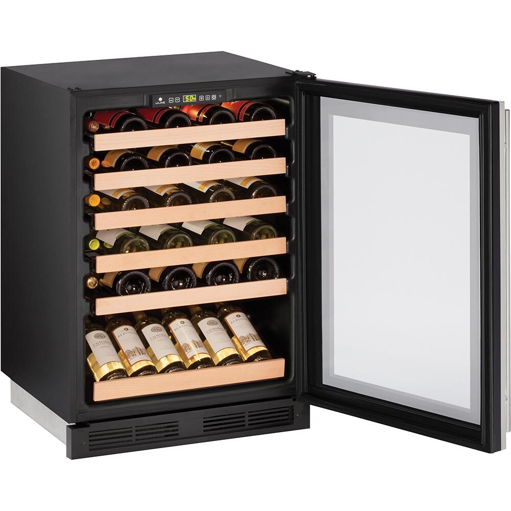 U-Line 24-Inch 48 Bottle Built-In Wine Cooler - Open View thumbnail