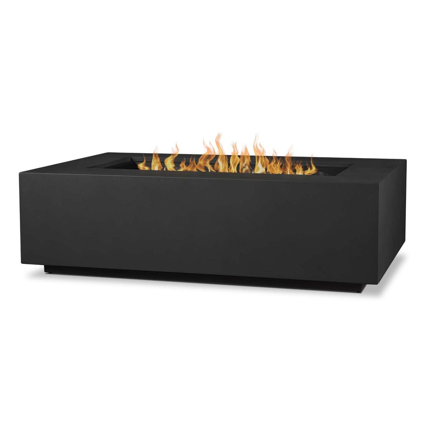 Lakeview SCC9813LPBLK Elysian 50-Inch Rectangle Propane Fire Table w/ NG Conversion Kit - Black - Burner Lit thumbnail