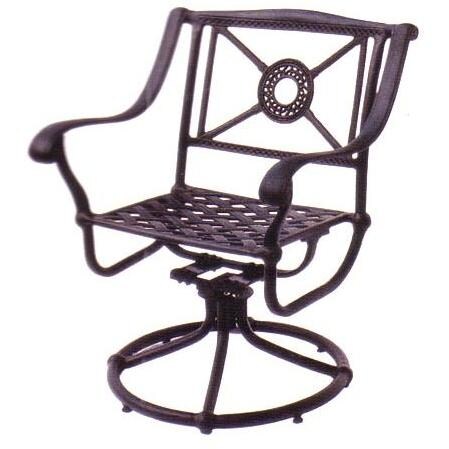 Darlee Monte Carlo Cast Aluminum Outdoor Patio Swivel Rocker Chair With Cushion - Antique Bronze