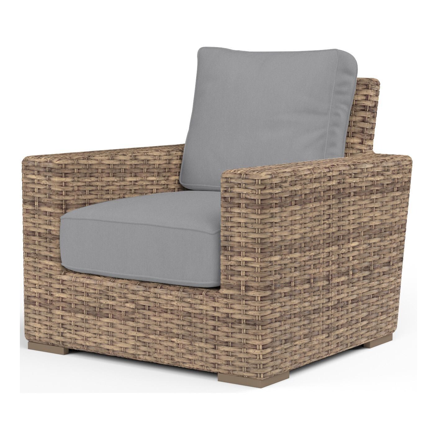 Havana Wicker Club Chair in Tobacco/Canvas Granite by Sunset West