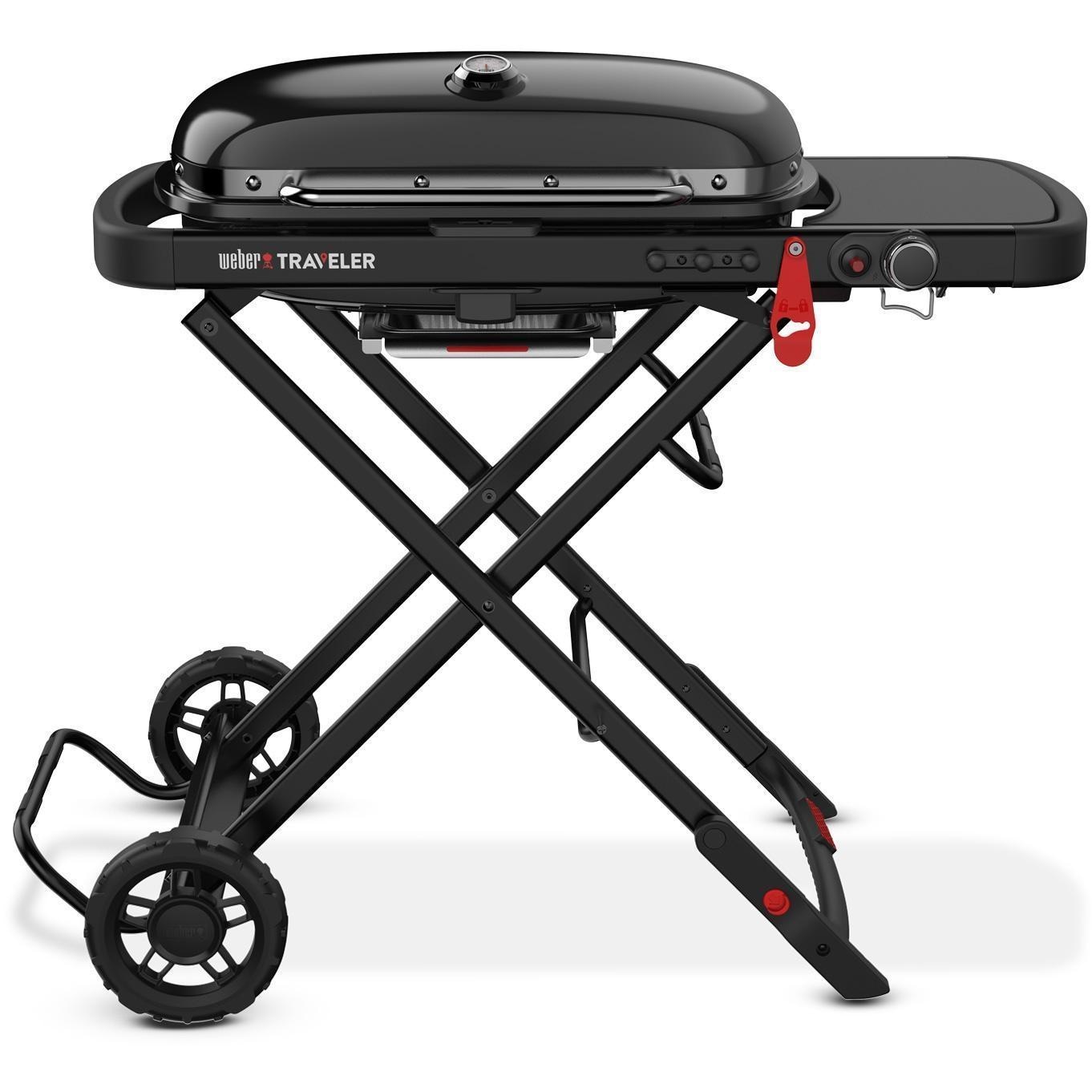 Weber Traveler Portable Propane Gas Grill - Stealth Edition - 9013001
