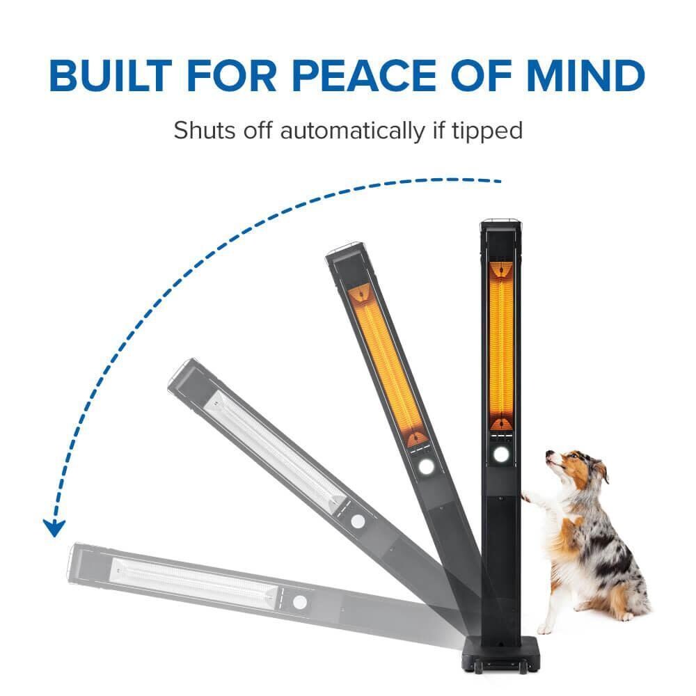 Napoleon NEOFV80IH Phantom Freestanding 1500W Electric Infrared Patio Heater - Auto Shut Off - Detail thumbnail